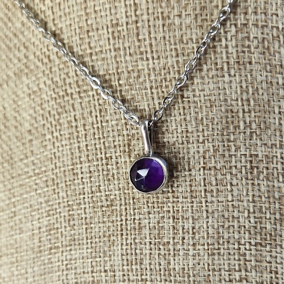 Handmade Jewelry - Handmade Amethyst Sterling Silver Gemstone Pendant. Wearable Art